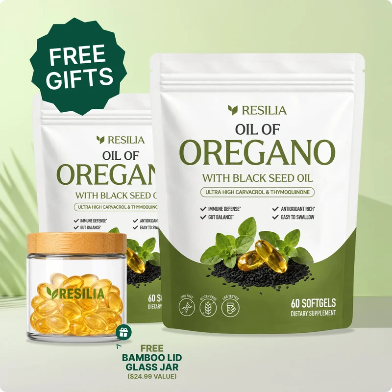 Resilia Softgels with Black Seed Oil – Premium Grade Oregano Oil Capsules