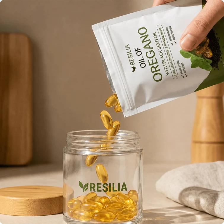 Resilia Softgels with Black Seed Oil – Premium Grade Oregano Oil Capsules